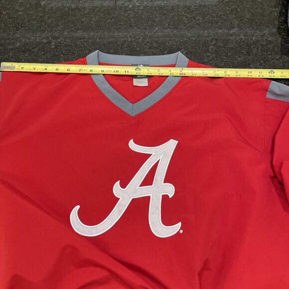 KA Apparel TEAM Alabama “A” Crimson Tide Red/Gray Windbreaker Pullover Mens LG - Picture 10 of 16